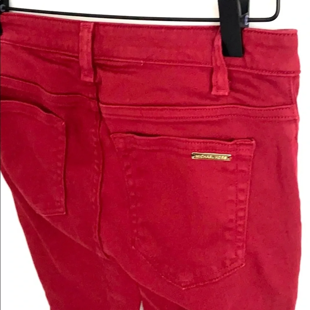 Michael Kors Maroon Izzy Ankle Skinny Jeans, Sz‎ 2